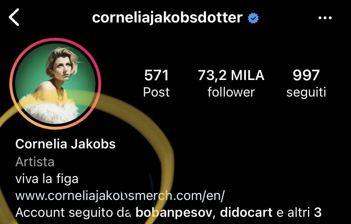 thebryanbox's tweet photo. La BIO della 🇸🇪 Svezia su Instagram ha già vinto 🏆 

#Eurovision #ESCITA #EscIta2022 https://t.co/GL95gexQwS