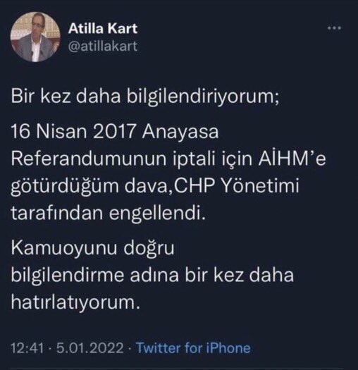 s_turpcu's tweet photo. bir de; geçmiş dönem CHP Konya milletvekili ve hukukçu sayın @atillakart’ın böyle bir beyanı var. https://t.co/vNX1wONN4n