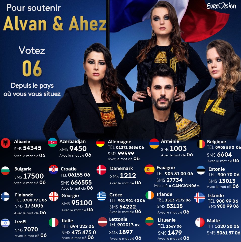 Place aux votes ! 🗳️📱⌨️ Vous êtes à l'étranger ? Votez 06 pour soutenir @alvan_music et @ahezmusic ! Qui sera le vainqueur de cet #Eurovision 2022 ? Tan de'i ! ✊