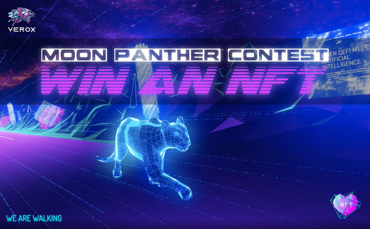 Verox_AICrypto's tweet photo. Win RARE 1 of 16 “Moon Panther” living NFTs animated by VRX price. 
Floor price 25ETH! 🤯🔥

- Create tweets highlighting https://t.co/ro1eMFt6b6
- Include Opensea link: https://t.co/etBCBhZ6ZO &amp; tag $VRX
- Post all over Twitter. More Tweets = higher chance of winning!
Ready? Go! https://t.co/7TxSltDECT