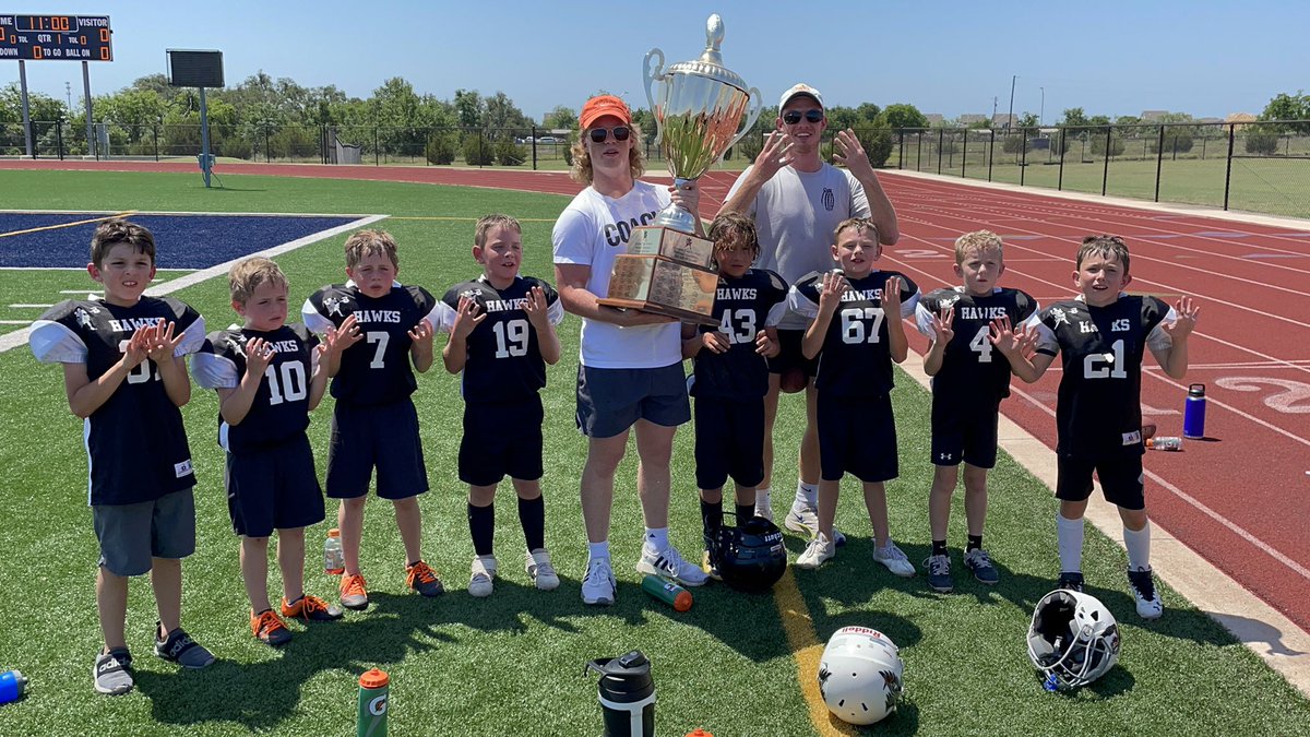 Proud of these two fine young men coaching their team to a Championship. My son, Judge, and his best friend Sean. Perfect Season. 8-0. Championship game today was 37-0. Congratulations to the Hawks, Extreme Flag Football League South and Central Texas Champions!!