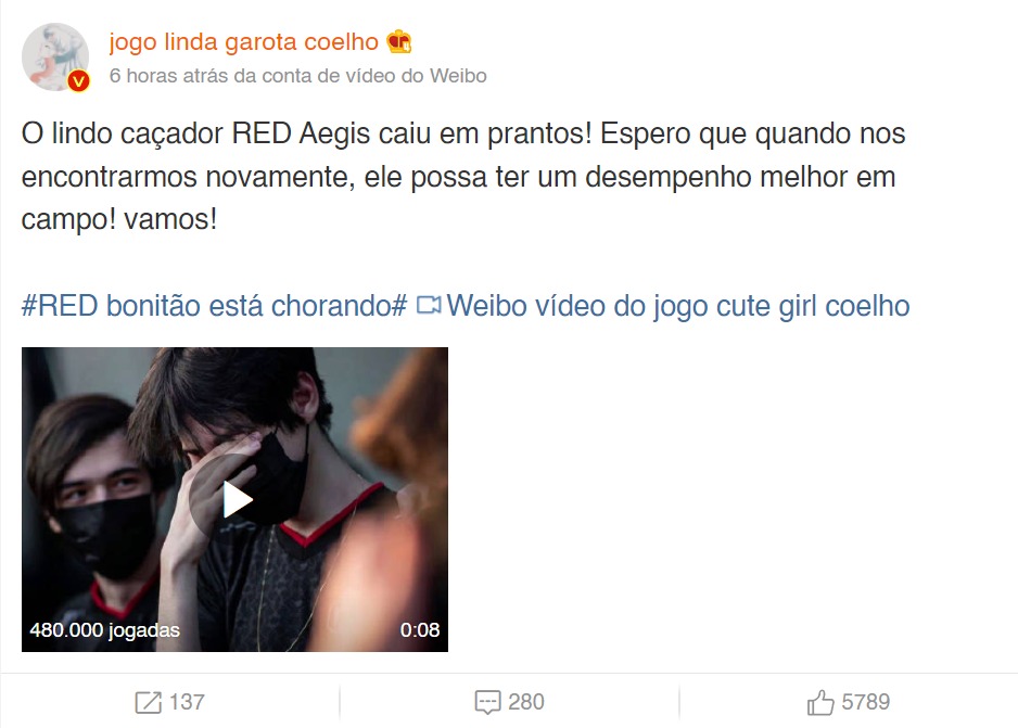REDCanids's tweet photo. Que o @Aegislol1 é bonito eu já sabia. Agora o mundo sabe também.
#RED帅哥哭了 #AEGISDAY https://t.co/Z7AeYluVQK