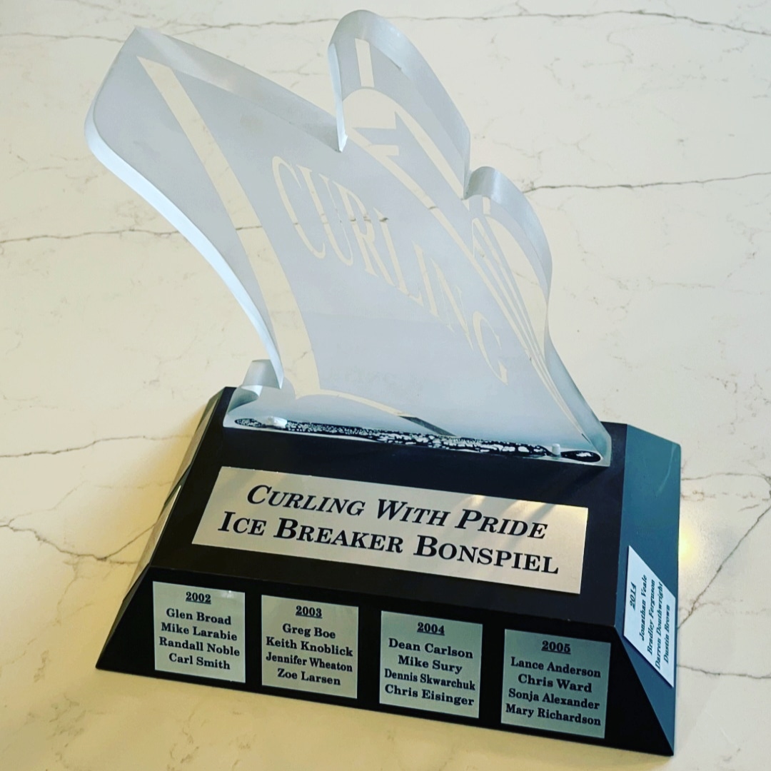 CurlingPride's tweet photo. We're currently revamping our website, getting a proper league trophy and the return of our fall IceBreaker bonspiel. 

WE ARE SO EXCITED!!!!

Tease: Here's a look at our IceBreaker trophy and details on how you can sign up! $1000 Grand Prize! #gaycurl #yeg @GayCurl https://t.co/thHXnsoMng