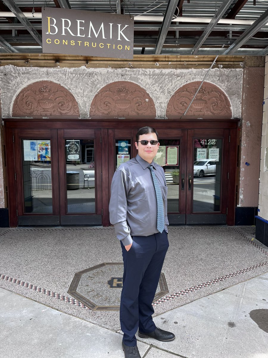 Nathaniel Chapman about to see his short film “For Glory” on the big screen at the International Youth Silent Film Festival at the Hollywood Theatre.  Congrats!
