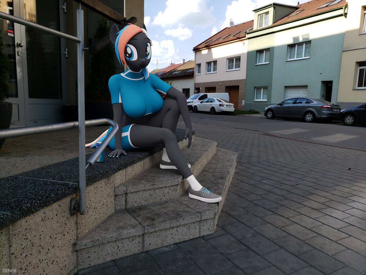 DenebAD's tweet photo. "Why did you took that photo?"

Welp, 'cuz I wanted to c:

I tried putting Sapphire in a real life shot here. It turned out to be quite an interesting challenge. Also, yeah, my sister @LilyStilson and I have moved to Czechia. So, for the observable year, we're going to be there. https://t.co/WIgIOpThzr