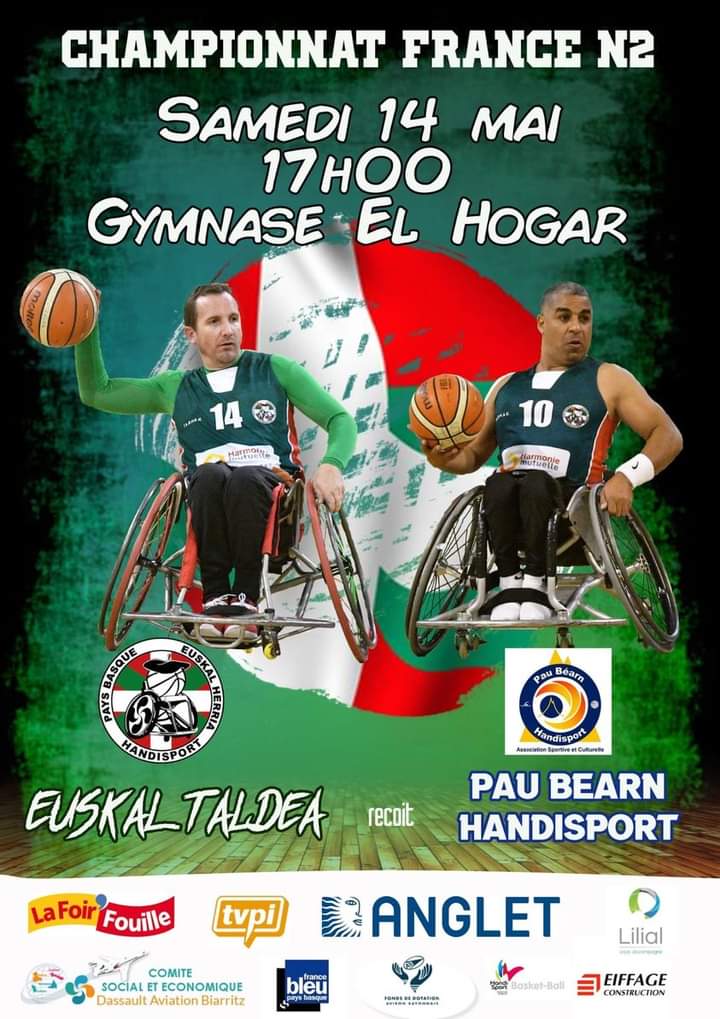 euskalhpb's tweet photo. 🚨 basket fauteuil 🚨 
VICTOIRE ce soir  de @euskalhpb  45 face à l équipe de Pau 33 💪🏀♿🙏👏
#basket #basketfauteuil #Handisport #paysbasque #handisportpaysbasque
#ensemble #mileskeratousettoutes #saison20212022 https://t.co/kMCTxzWGJc