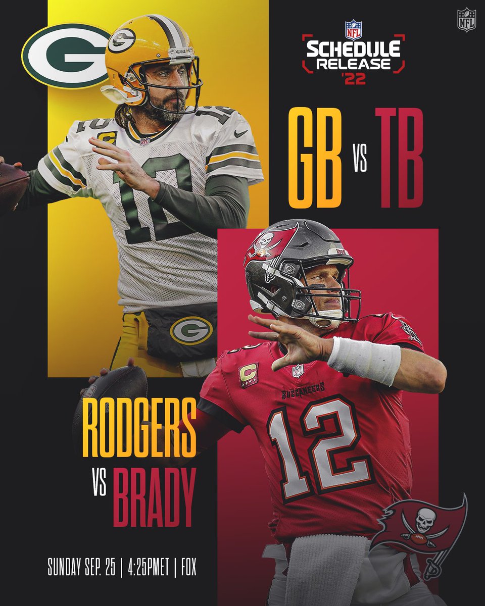 NFL's tweet photo. Rodgers. Brady. Need we say more? https://t.co/qjWW1bu4LG