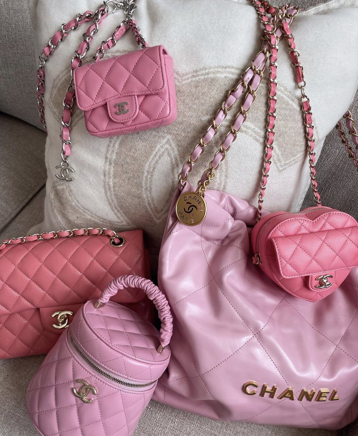 m ✨ on X: pink chanel bags  / X