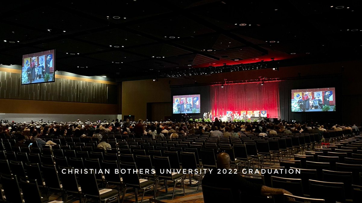 morewithlesd's tweet photo. Christian Brothers University 2022 Commencement Exercises#prestigeav#renasantconventioncenter https://t.co/etCvJmUZq4