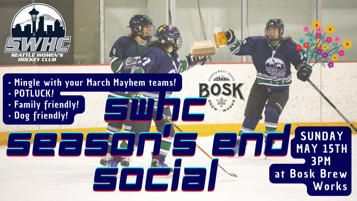 SeattleWHC's tweet image. Our Season's End Social is tomorrow! Join us at @boskbrew at 3pm to celebrate the season together! 

Check your latest TWIH club email for details &amp;amp; potluck signup!