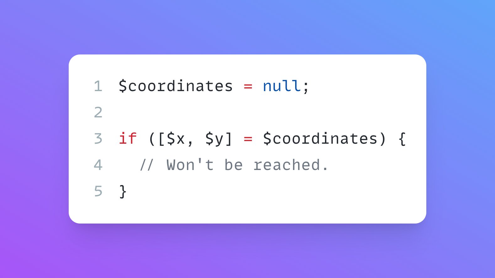 You can unpack arrays in conditions