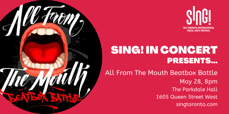 torontovocalartsfest (@singtoronto) on Twitter photo SING! is thrilled to present an elite top 8 #beatbox battle hosted by Canada's <a href="/ScottJacksonBB/">Scott Jackson</a> & judged by world-class beatboxers from France. The top 8 Vocal Percussionists will compete for a $500 prize. May 28
eventbrite.ca/e/sing-in-conc…
#AllFromTheMouth #SING2022 #BeatboxBattle SING! is thrilled to present an elite top 8 #beatbox battle hosted by Canada's <a href="/ScottJacksonBB/">Scott Jackson</a> & judged by world-class beatboxers from France. The top 8 Vocal Percussionists will compete for a $500 prize. May 28
eventbrite.ca/e/sing-in-conc…
#AllFromTheMouth #SING2022 #BeatboxBattle