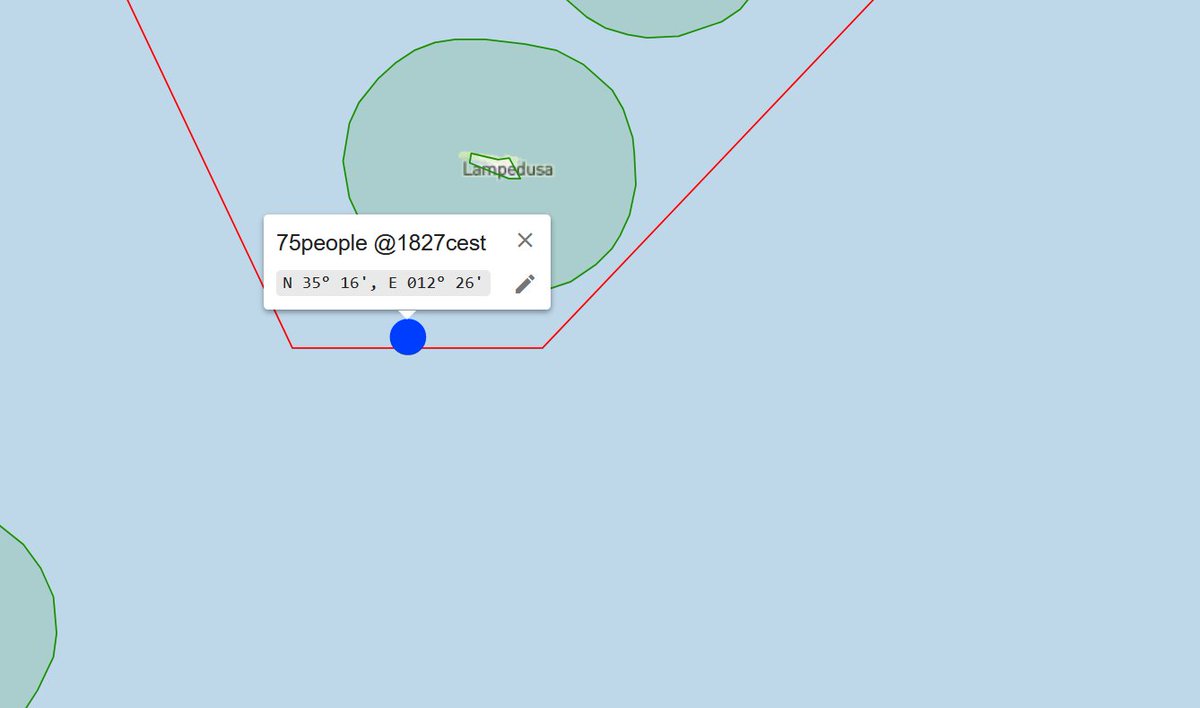 SOS in zona SAR italiana. Siamo stati contattati da 75 persone che chiedono aiuto. Sono vicino #Lampedusa, dicono che l'acqua sta entrando nella barca. L'MRCC di Roma conferma di aver ricevuto la richiesta di soccorso, ma rifiuta di fornire qualsiasi informazione e riaggancia.