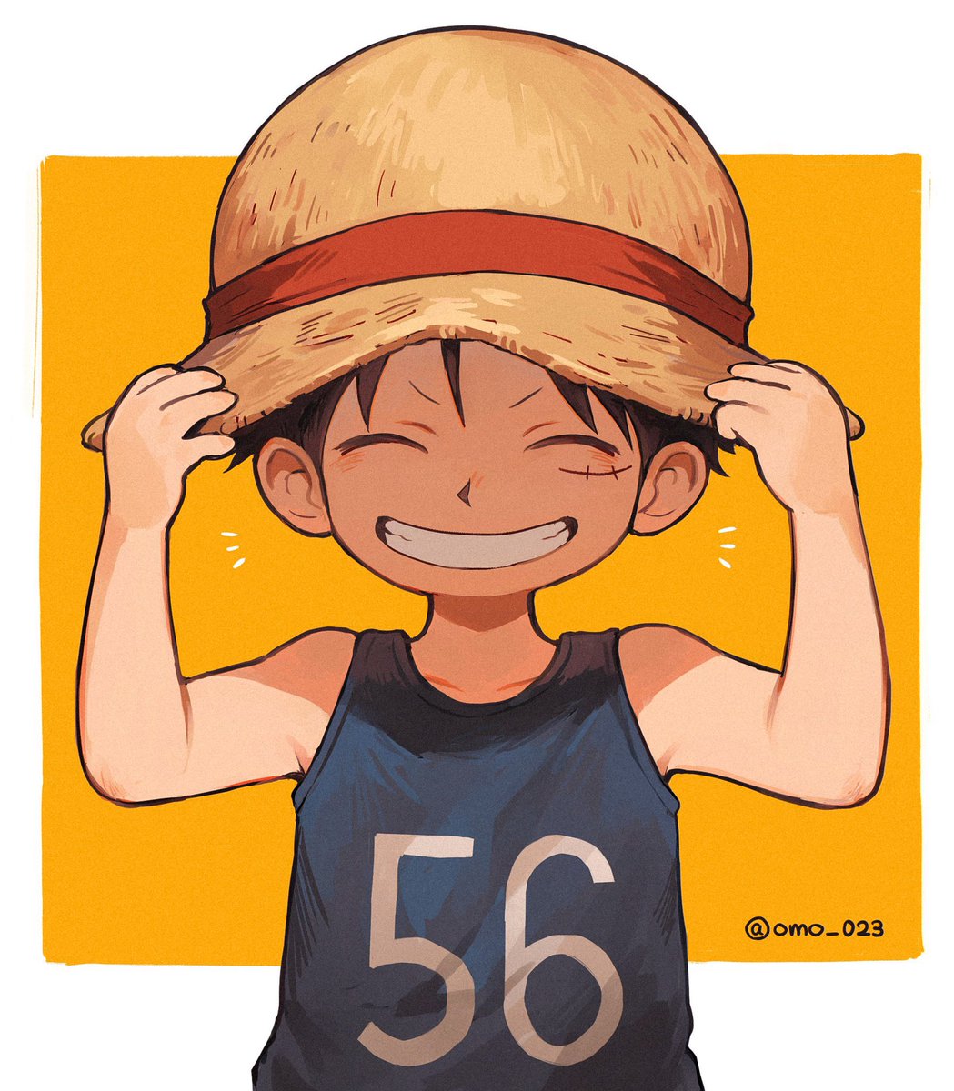 ルフィ「#ONEPIECE 幼少期ルフィ 」|omoのイラスト