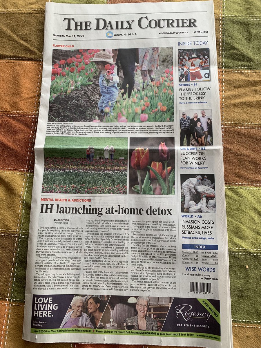 okanaganz's tweet photo. Saturday’s @KelownaCourier front page https://t.co/e9m7gWia4B