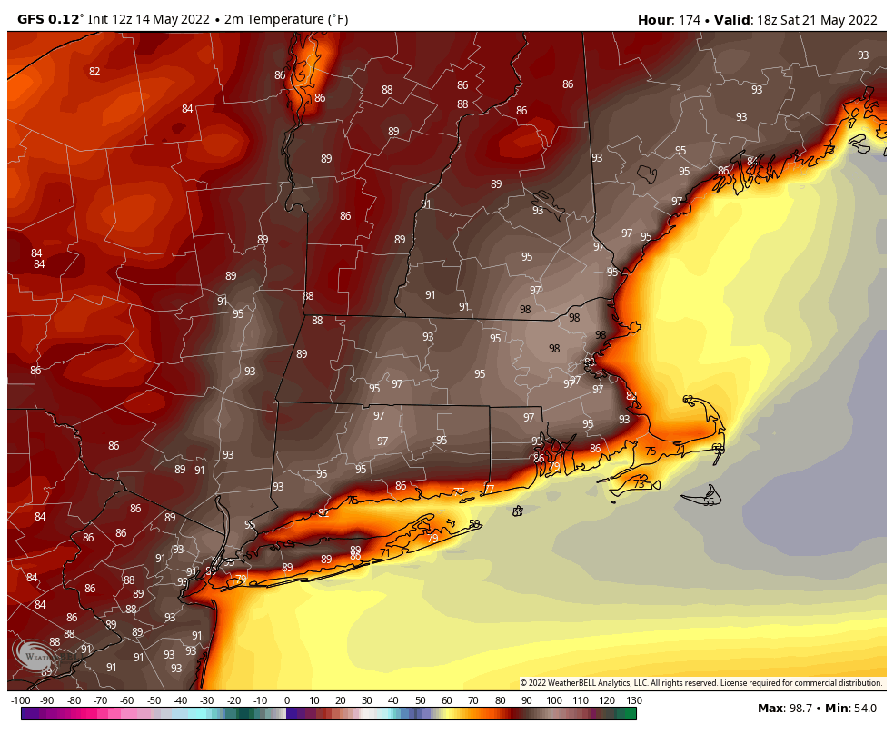 growingwisdom's tweet photo. GFS says more heat next Saturday and even bigger. https://t.co/87MPZtdYr8