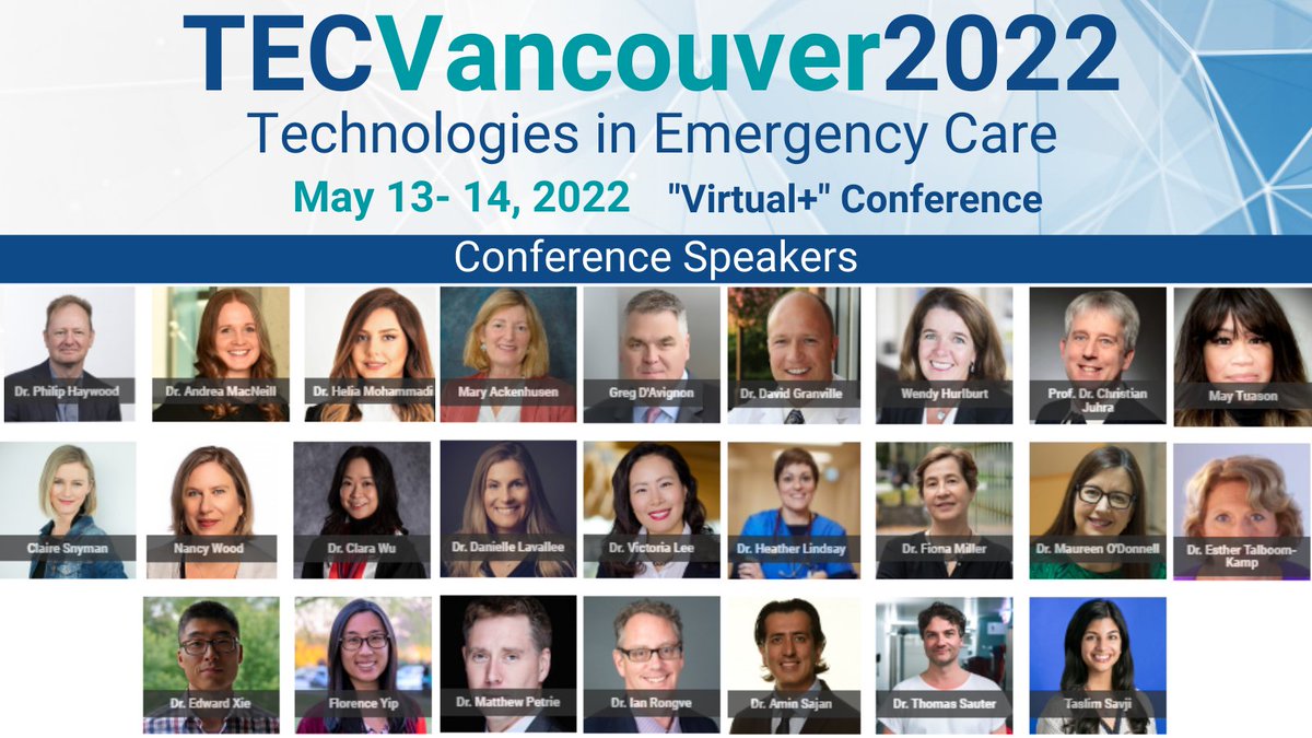 tecvancouverbc's tweet photo. Today is the day!
Join us for the TEC Vancouver 2022: Technologies in Emergency Care
#tecvan22 #TECVancouverBC
#healthtech #conference #ehealth #emergencycare #healthcare
@VCHhealthcare
@VGHFdn https://t.co/VEr7z34c8B