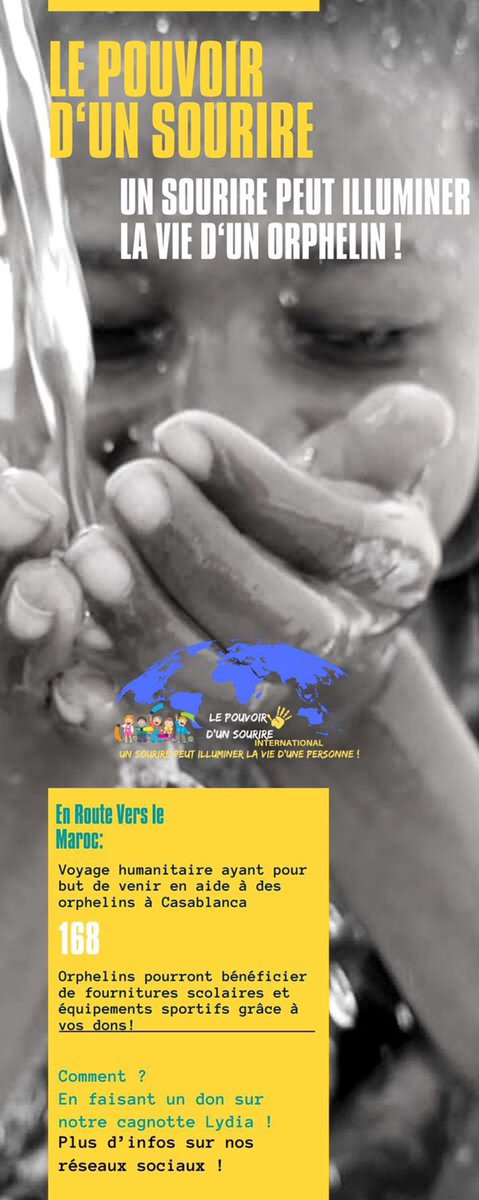 lpdsasso's tweet photo. Un voyage humanitaire a lieu très prochainement au Maroc, ayant pour but d’aider 168 enfants. On vous invite à participé /partager ✌🏻

https://t.co/pVZ4j4euql

#LPDS https://t.co/Zlpr5IvW6I