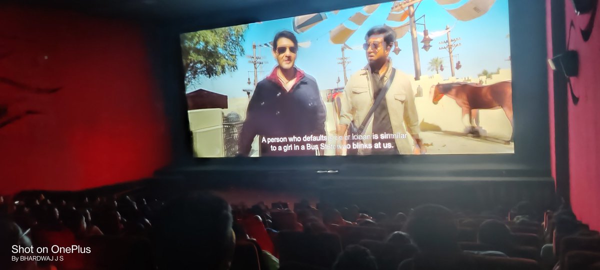 BharadwajJs2's tweet photo. @_PVRCinemas Velachery chennai property lo night show lo largest auditorium house full. Picha batting babu matram. Audience pichaga enjoying. @SVPTheFilm
@MythriOfficial
@MusicThaman
@MusicThaman @KeerthyOfficial
#SarkaruVaariPaata 
#BlockBusterSarkaruVaaripaata 
#SVP https://t.co/Thd9lVDS5q