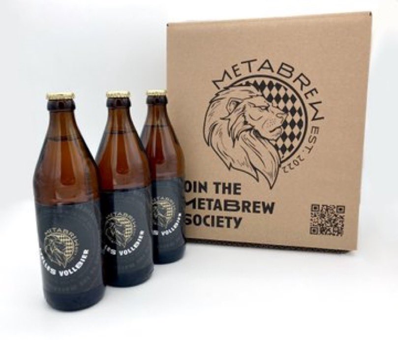 Vaultbtw's tweet photo. I'm giving away 12 craft beer boxes each with 3 bottles of German craft beer type Munich Blonde &amp;amp; 5 WL Spots

To Enter: (MUST BE OF LEGAL DRINKING AGE)
1⃣ Like&amp;RT this post
2⃣ Follow @metabrewsociety &amp;  (YOUR @) 
3⃣ Tag 2 friends
4⃣ Join discord
https://t.co/HuYHyHB99c

#Ad https://t.co/oqiuk847Tp