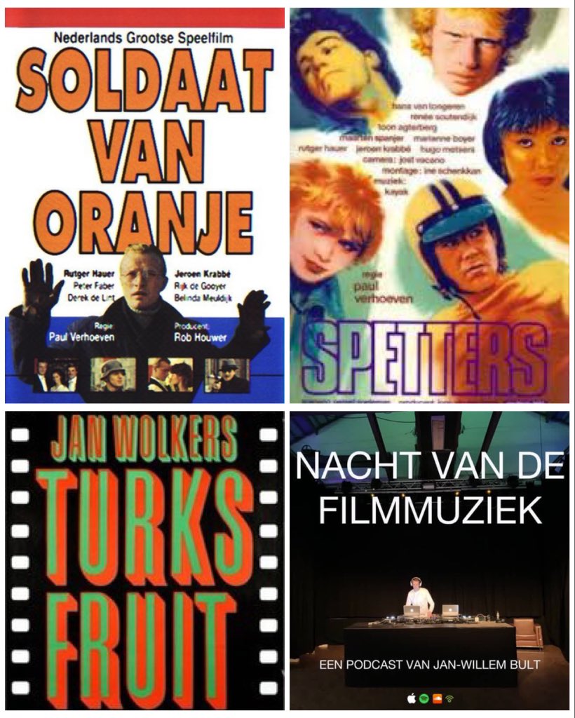 NachtFilmmuziek's tweet photo. Nacht van de Filmmuziek
#Podcast over de #filmmuziek in de Nederlandse #films van Paul Verhoeven.
https://t.co/Dfcn7JJGDmโฆ
#PaulVerhoeven #TurksFruit #SoldaatvanOranje #Spetters
#soundtrack #score #music https://t.co/fWrXReJs9q