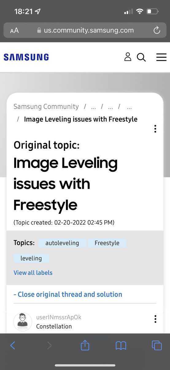 nedbye's tweet photo. @SamsungUK @SamsungHelpUK I’m obviously not the only one with the wonky Samsung freestyle, but still no help https://t.co/F3OKttMt0R
