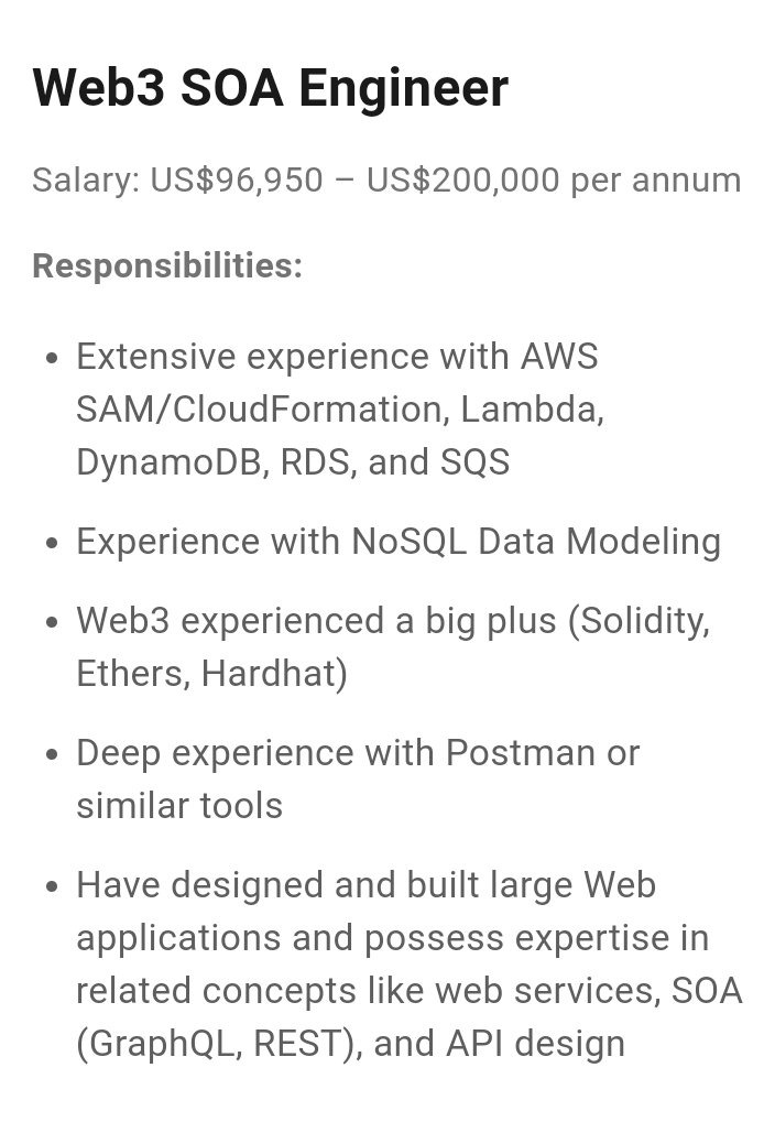 ileyNames's tweet photo. https://t.co/I5Ar3SQl3D for sale
#Web3 SOA Engineer Is Top Paid Jobs
If You're a #SOAEngineer Dont Miss This Domain!
Buy Now At @Undeveloped
#web3community #Web3Engine #blockchain #hiring #Web3jobs #Crypto #cryptojobs #Career #Metaverse #Engineer #Bitcoin #BNB #LinkedIn https://t.co/86YDDJmMx2