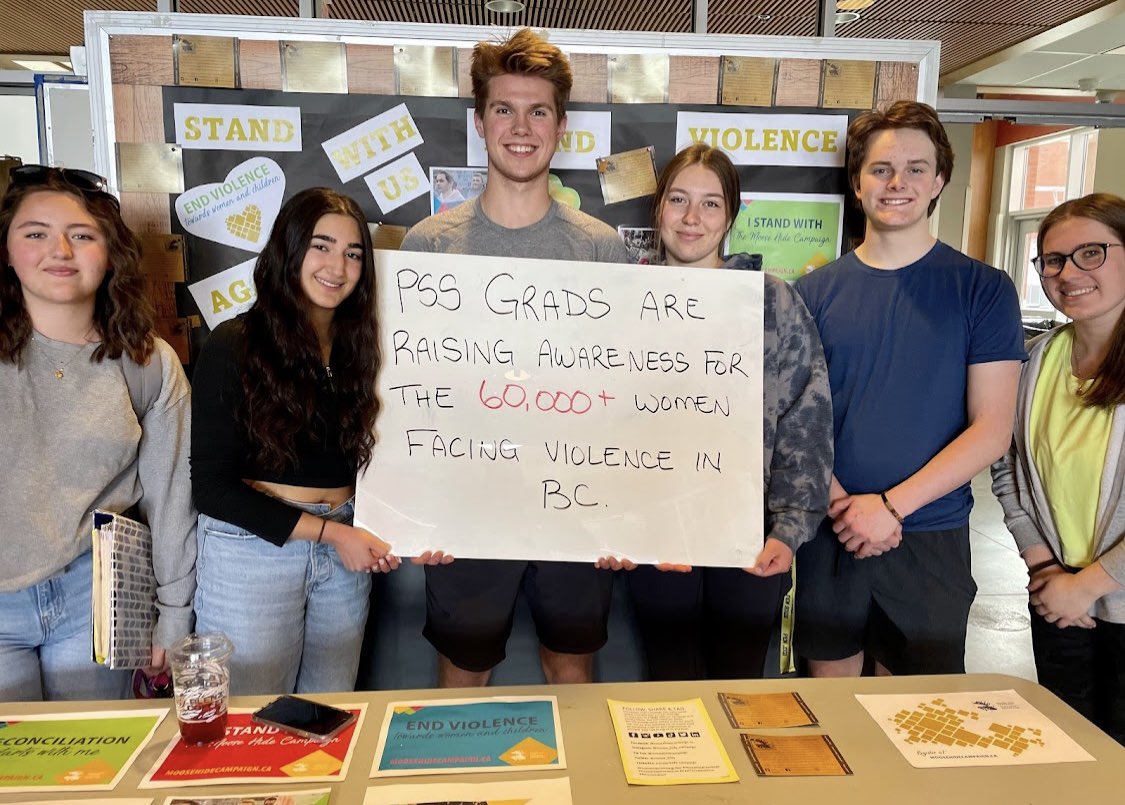 #SD67 staff, students and families proudly raising awareness about this years #moosehidecampaign