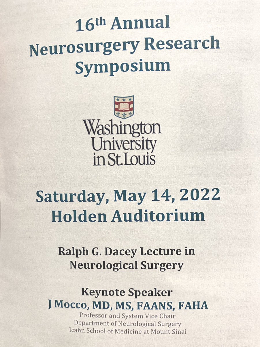 Gregory Zipfel (@gregoryzipfel) on Twitter photo Thanks to “Larger than Life” neurosurgical leader <a href="/JMoccoMD/">J Mocco, MD, MS</a> for serving as our Ralph G. Dacey Lecturer at the 15th resident research symposium <a href="/WashUNeurosurg/">WashU Med Taylor Family Department of Neurosurgery</a>. Incredible journey to the top of academic neurosurgery. Thanks J for the insights and inspiration.
<a href="/MountSinaiNeuro/">Mount Sinai Neurosurgery</a> Thanks to “Larger than Life” neurosurgical leader <a href="/JMoccoMD/">J Mocco, MD, MS</a> for serving as our Ralph G. Dacey Lecturer at the 15th resident research symposium <a href="/WashUNeurosurg/">WashU Med Taylor Family Department of Neurosurgery</a>. Incredible journey to the top of academic neurosurgery. Thanks J for the insights and inspiration.
<a href="/MountSinaiNeuro/">Mount Sinai Neurosurgery</a>
