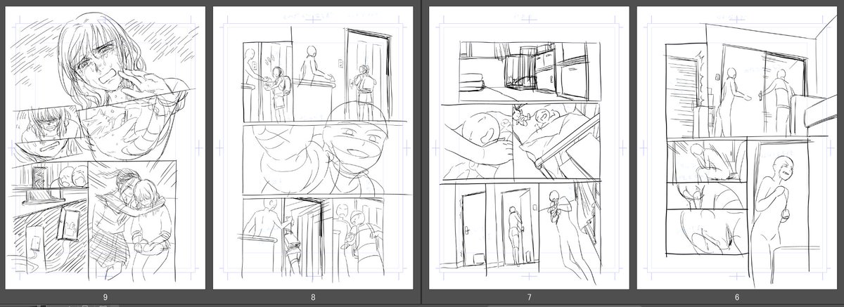 キャラの描き込み足すのまではできなかった… ラスト伝わるのかちょっと自信なくなってきました(;'∀`) 明日からしばらくアシ事なので、余裕あったら描き込み進めます。