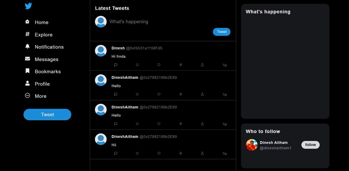 dineshaitham1's tweet photo. -> started working on my twitter project
https://t.co/dyTjDgojdQ

#100DaysOfCode https://t.co/qV6RTkLXOI