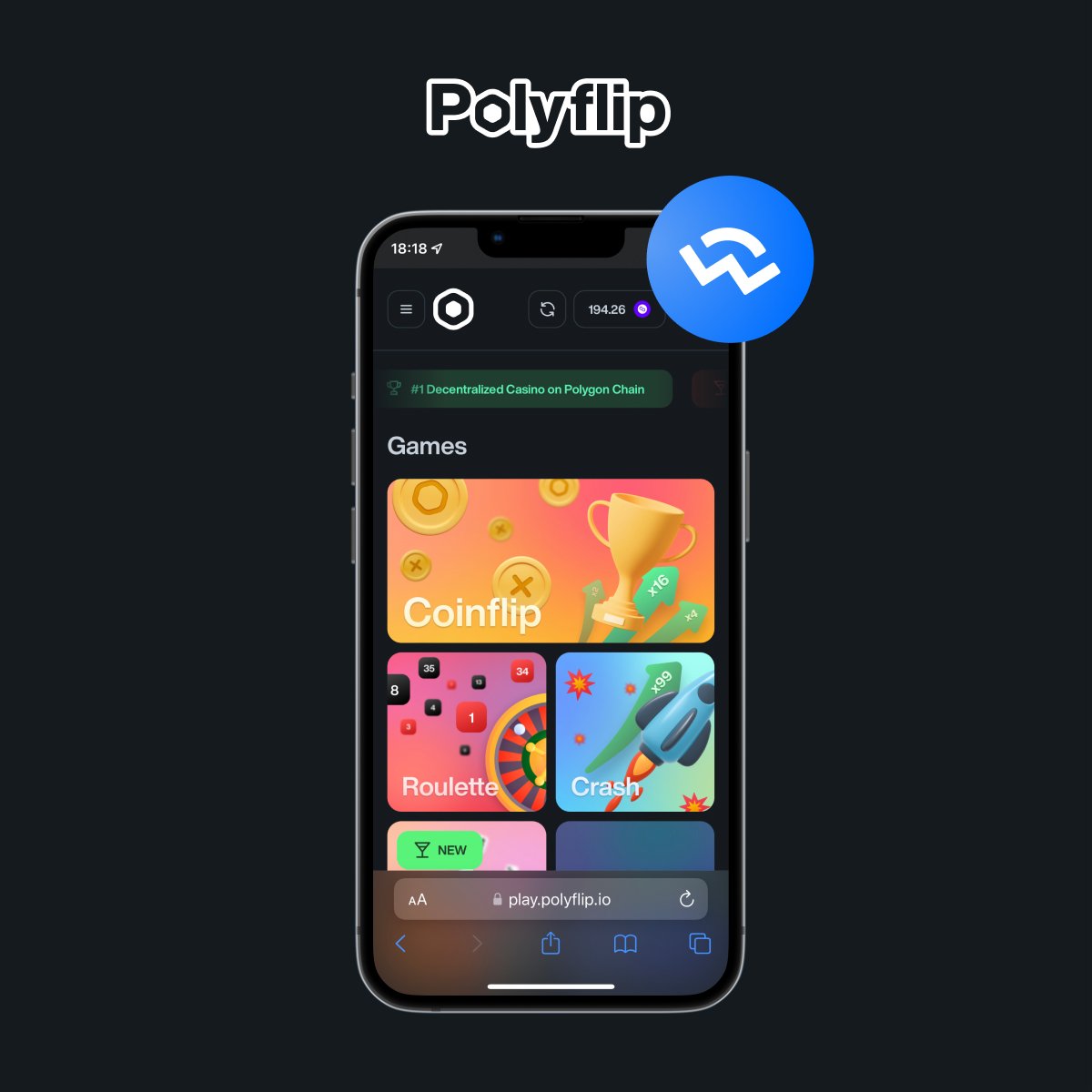 polyflipio's tweet photo. Polyflip now supports Wallet Connect! 📲🌐

Play directly from your mobile browser with over 100 supported wallets, all of them in the palm of your hand! 🦾

Try your luck on https://t.co/H5sJqfuQwq 🍀🎲

@WalletConnect 
#Polyflip #Polygon #Matic $matic https://t.co/VsxHEBkmT5