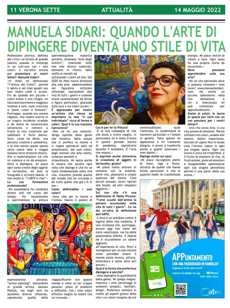 manuelasidari's tweet photo. È una bella soddisfazione quando qualcuno dà spazio alla tua creatività..! L'artista dei Colori ringrazia.🎨😊✨
 Una Serena Serata.
https://t.co/VsEuRcMVT7
#arte #artecontemporanea
#colori https://t.co/OwlAP4cpfK