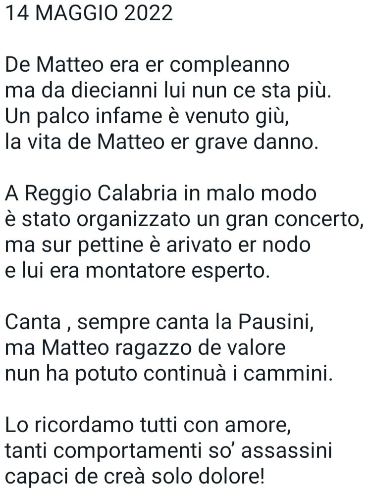 14 maggio 2022, grazie Giampiero #MatteoArmellini