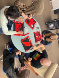 On Friday, students from the red team worked with Elder Dawn Brown to make button blankets. 
#indigenouseducation #reconciliation #culturalappreciation <a href="/sd43bc/">School District 43</a>