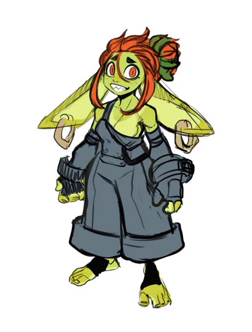 I'm so glad y'all loving Kelp! Here's an earlier concept of her. 