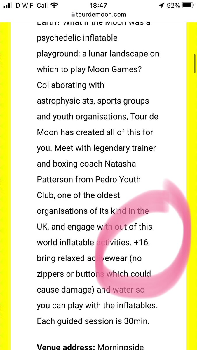 SocksAndBoo's tweet photo. @TourdeMoon hi, I’ve booked tickets for Moon Games tomorrow but now on reading the website am I correct in the impression that it’s an adults only session?  We booked as our kids would love it, but obviously is if only 16+ won’t be able to. https://t.co/hIgUnUw2jr