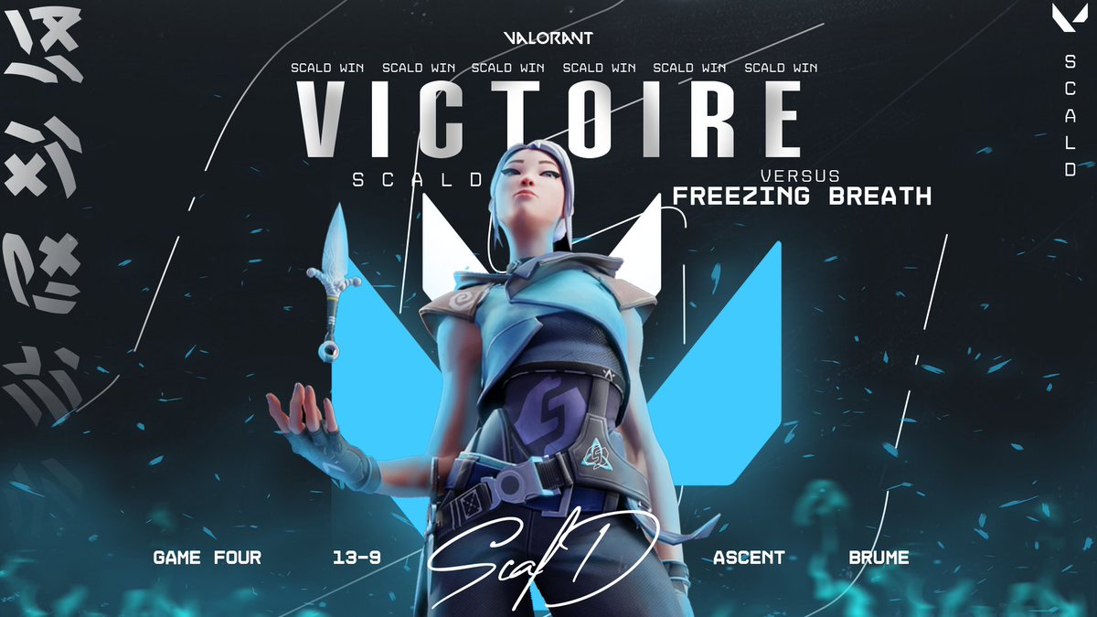 scald_esports's tweet photo. OMGGGG après un début difficile, notre équipe remporte le match contre #FreezingBreath ! 💙🤍🔥
Nous sommes en demi-finale du upper bracket de la #golgoocup !
#GOSCALD https://t.co/t9WQB8qcYH