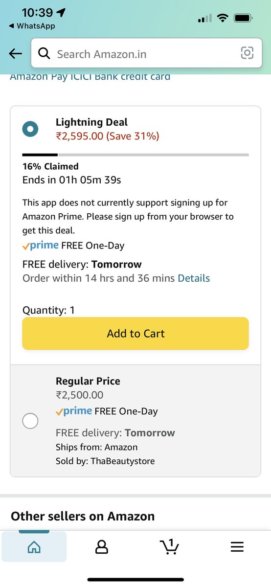 ashmgln's tweet image. @amazonIN What a lightning deal, dimaag ki batti jalgyi.  #RegularPrice #Disaster