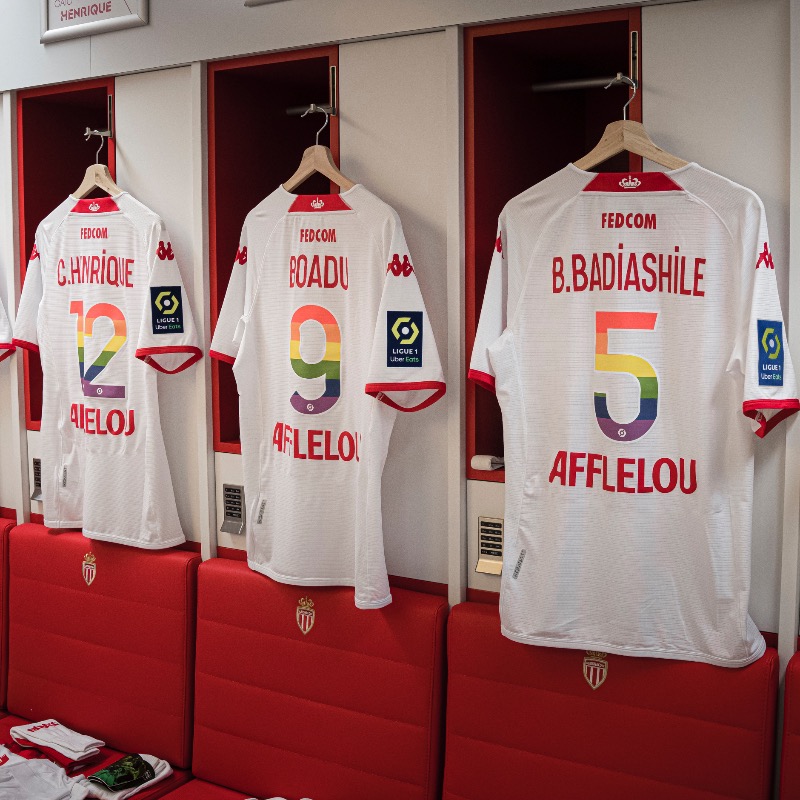 AS_Monaco's tweet photo. Lors de cette J37 de @Ligue1UberEats, l'AS Monaco s'associe à la @LFPfr pour lutter contre l’homophobie sur tous les terrains 🏳️‍🌈

#JouonsLaCollectif #ASMSB29