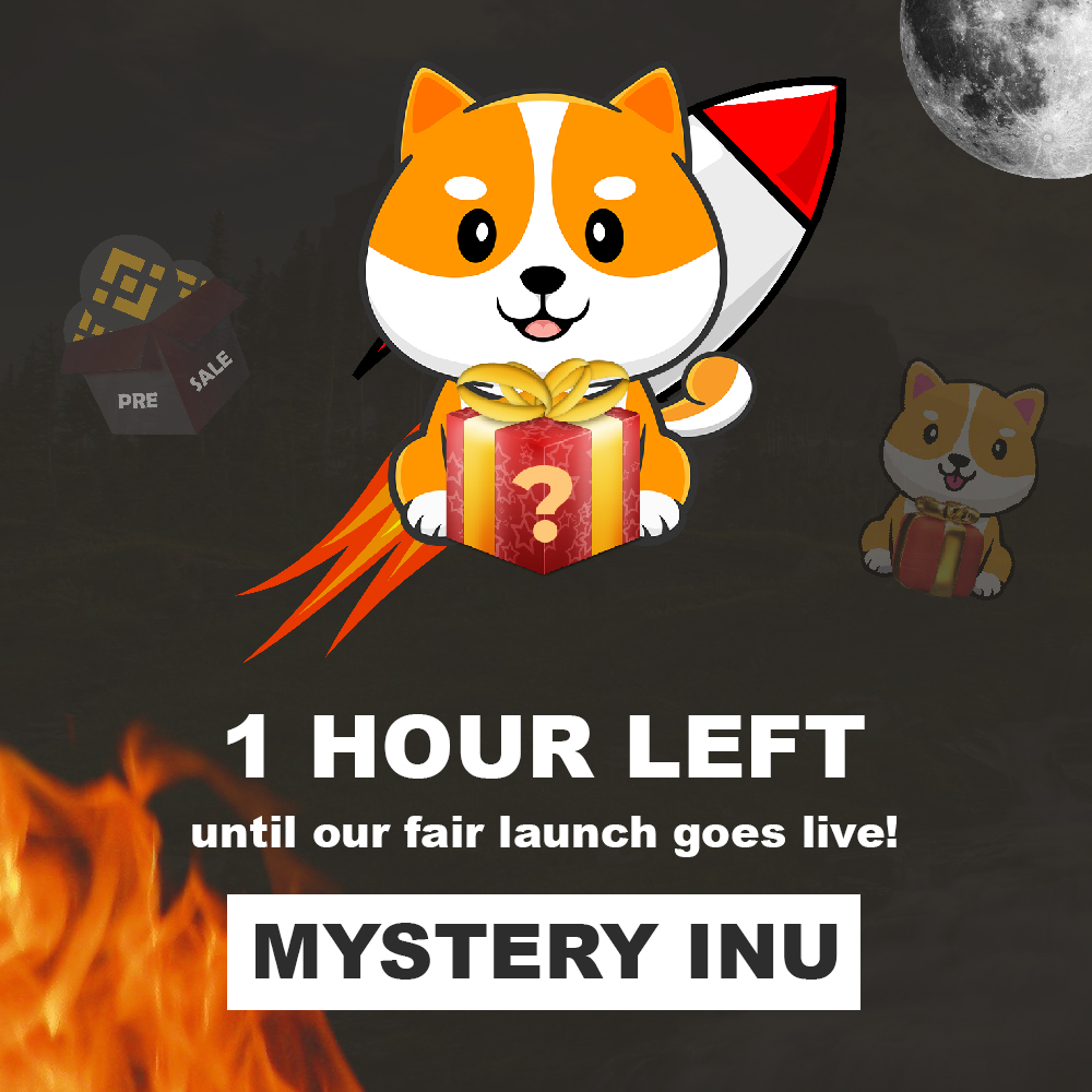 mystery_inu's tweet photo. ⏰ The final stretch, 1 hour until our Fair Launch!

🎁 Join our whitelist to receive your FREE Presale Mystery Box with prizes ranging from $25 - $500 BNB

😻 Top 50 Contributors also receive one of our 1st Edition MINU NFTs

👉 https://t.co/pZvQurjCaN

#bscgem #doge #shib #luna https://t.co/yd4t3GqaiX