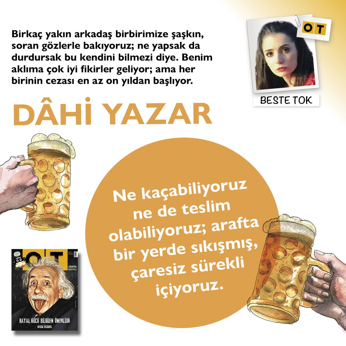 otdergi's tweet photo. Ne kaçabiliyoruz ne de teslim olabiliyoruz; arafta bir yerde sıkışmış, çaresiz sürekli içiyoruz. #BesteTok #OTdergi #Mayıs https://t.co/Gm2giZ0p16