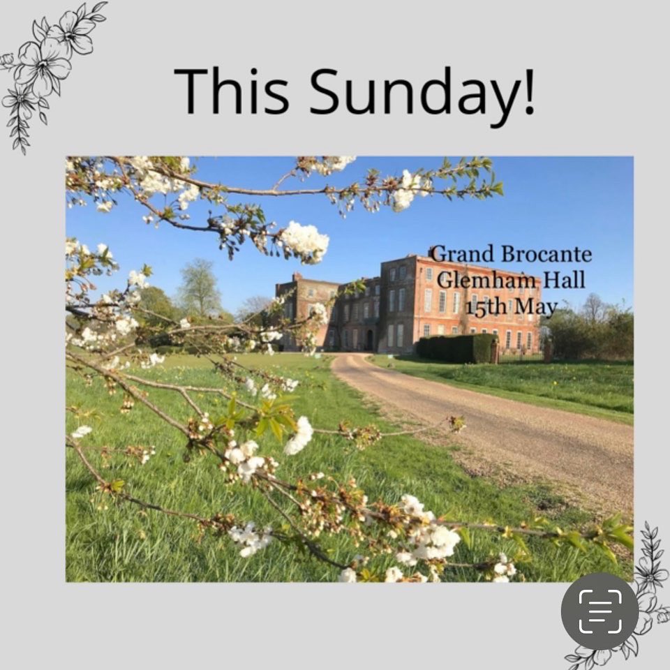 We will be here tomorrow with a stall. Our van is packed and we are ready to go. £3 entry children free and dogs on a lead. #glemhamhall #vintagebrocante #brocante #countryhousebrocante