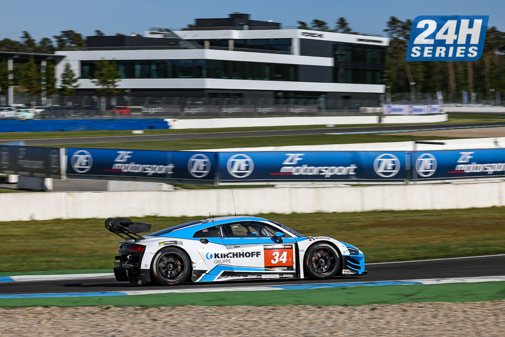 24HSERIES's tweet photo. #24HSERIES | At half-distance, #CarCollection (34) is the overall leader of, whatβs turning out to be, a very close fight for victory at the #12HHOCKENHEIMRING.
Further back in TCE, #BBR (159) now holds a 1-lap lead over #LestrupRacing (120) https://t.co/DqlYJ8fAm4