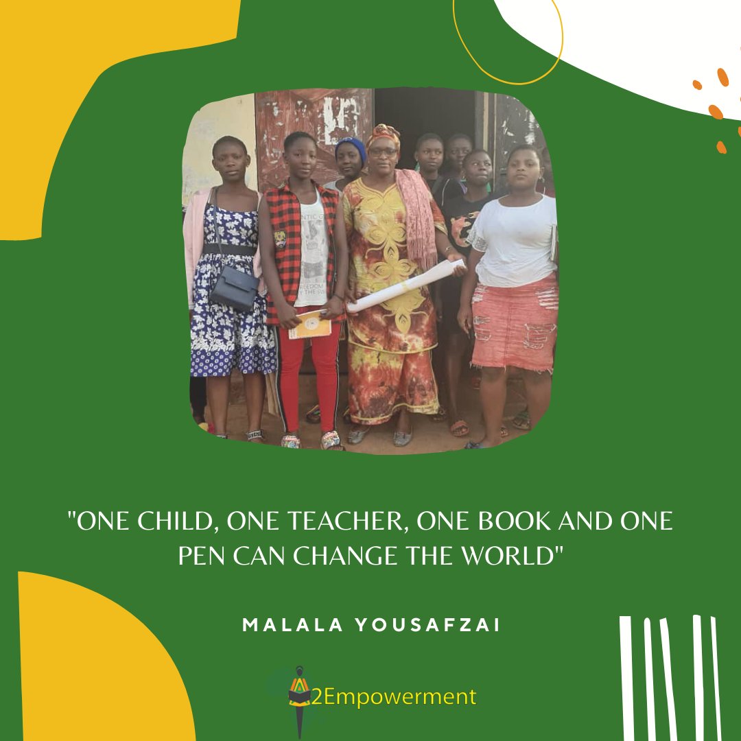 a2empowerment's tweet photo. "One child, one teacher, one book and one pen can change the world." - Malala Yousafzai

A2Empowerment mentors are some of those teachers changing the world!  Mentor Florence is an example, pictured here (center) following a recent monthly meeting with scholarship students. https://t.co/6ibvbLfjiu