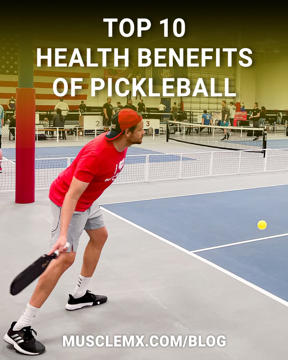 With 3.1 million+ players across the US, #pickleball is a rapidly rising all-inclusive #sport that anyone can try out.😄  Most people start out playing pickleball for fun and end up enjoying the #health and #fitness benefits as a plus.

musclemx.com/blog/trending-…