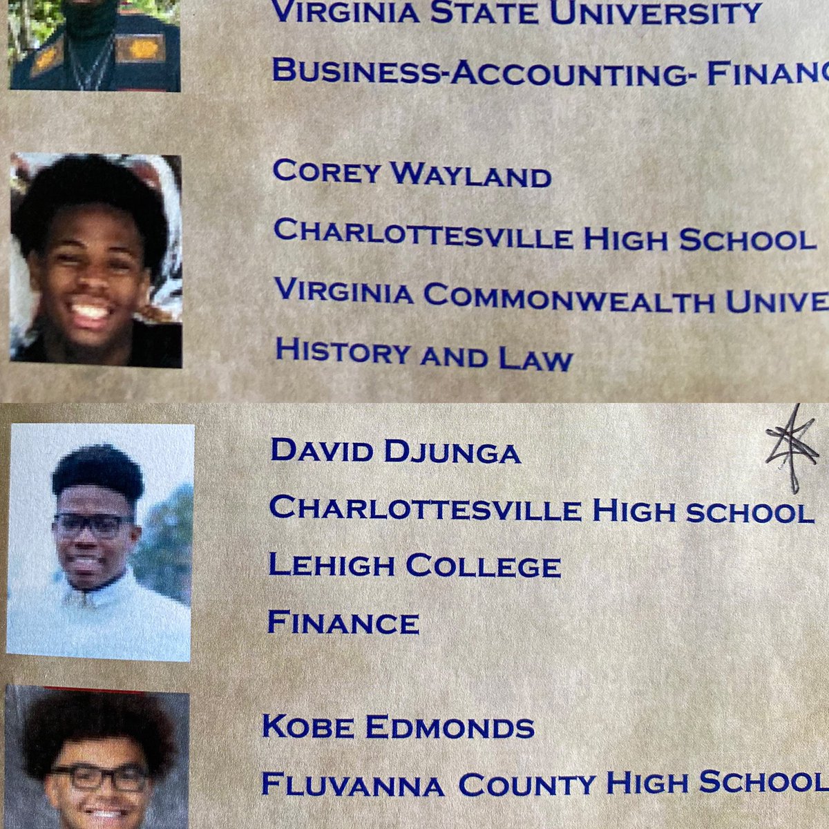 royalgurley's tweet photo. Today, I was honored to witness two of our CHS students receive a scholarship from the 100 Black Men of Central VA. Thought for the day: “Good, better, best. Never let it rest. Until your good is better and your better is best.” @CvilleSchools https://t.co/uuzDpXhCxS