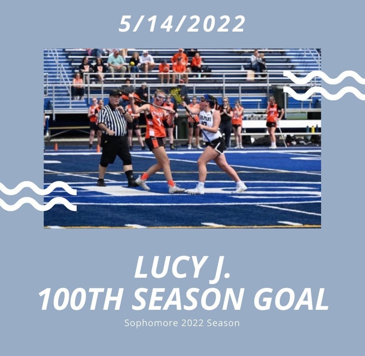 St. Francis Girls Lacrosse (@sfhs_glax) on Twitter photo Congrats Lucy J. on her 100th goal of the season! Congrats Lucy J. on her 100th goal of the season!