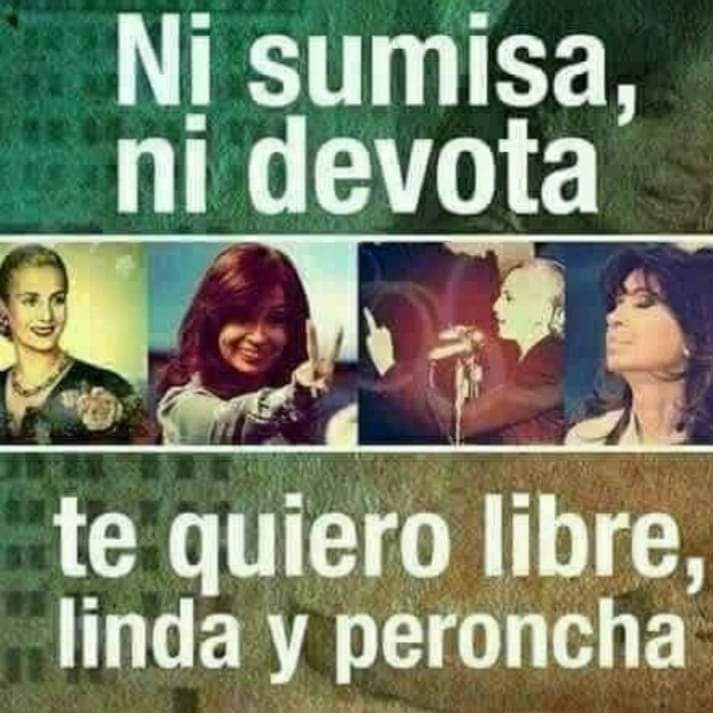 2020Stellamaris's tweet photo. #CFK 🇦🇷✌K 💙❤ #FDT #Unidad. "#Ni #sumisa, ni #devota. Te #quiero #libre, #linda y #peroncha" 🇦🇷✌K. https://t.co/QF6YkAK0uv