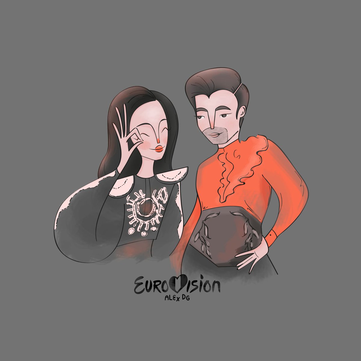 AlexDG1's tweet photo. Plan de esta noche #Eurovision apoyando a @ChanelTerrero y @wrsandrei ♥️💛♥️ https://t.co/BWXW3FfaN1